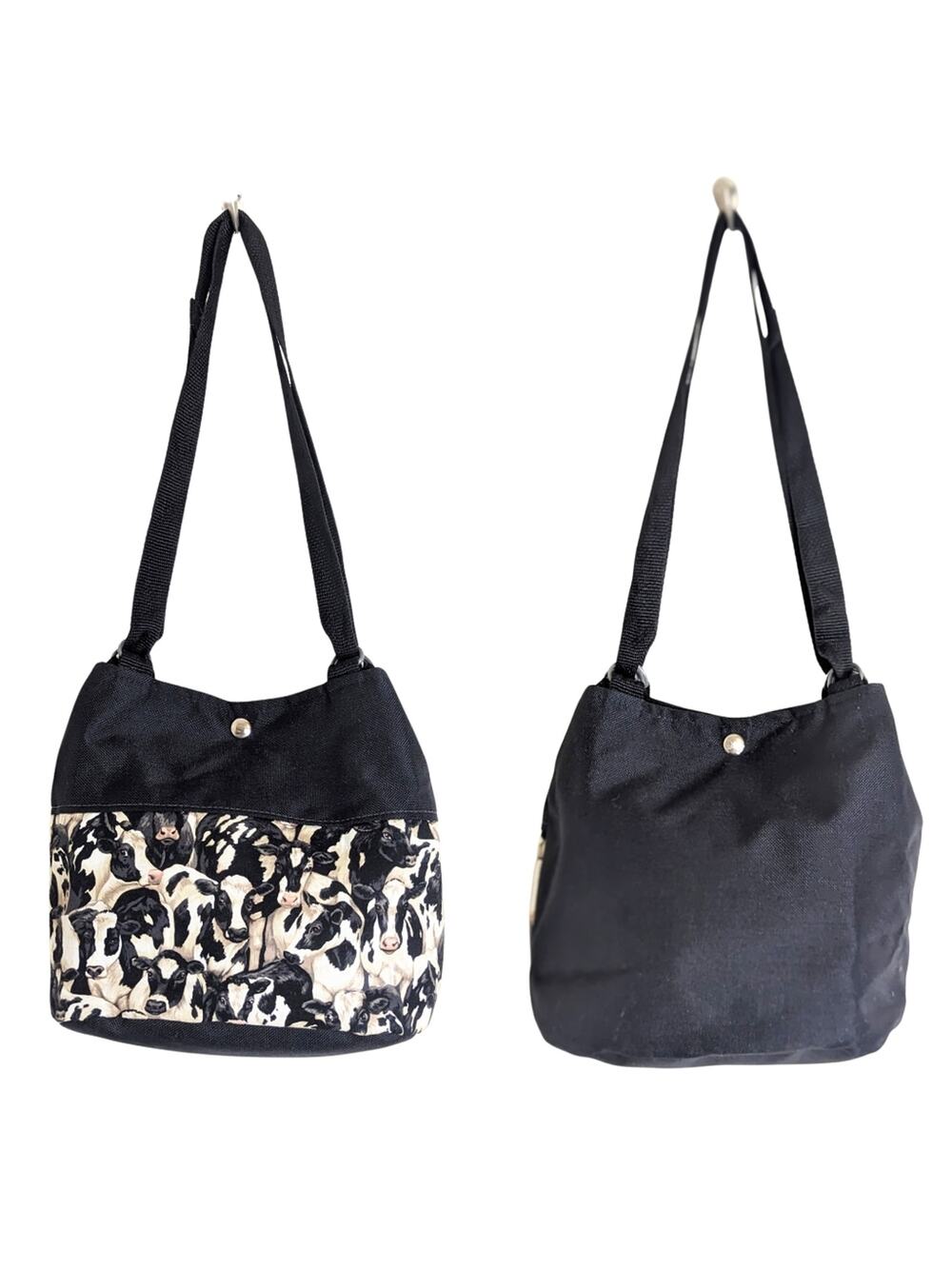 Cows! Handmade Canvas Jersey Cow Novelty Tote Bag Shoulder Bag Medium